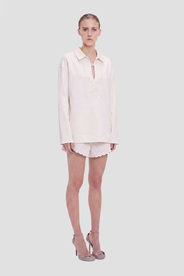 Embroidered Tunic In White