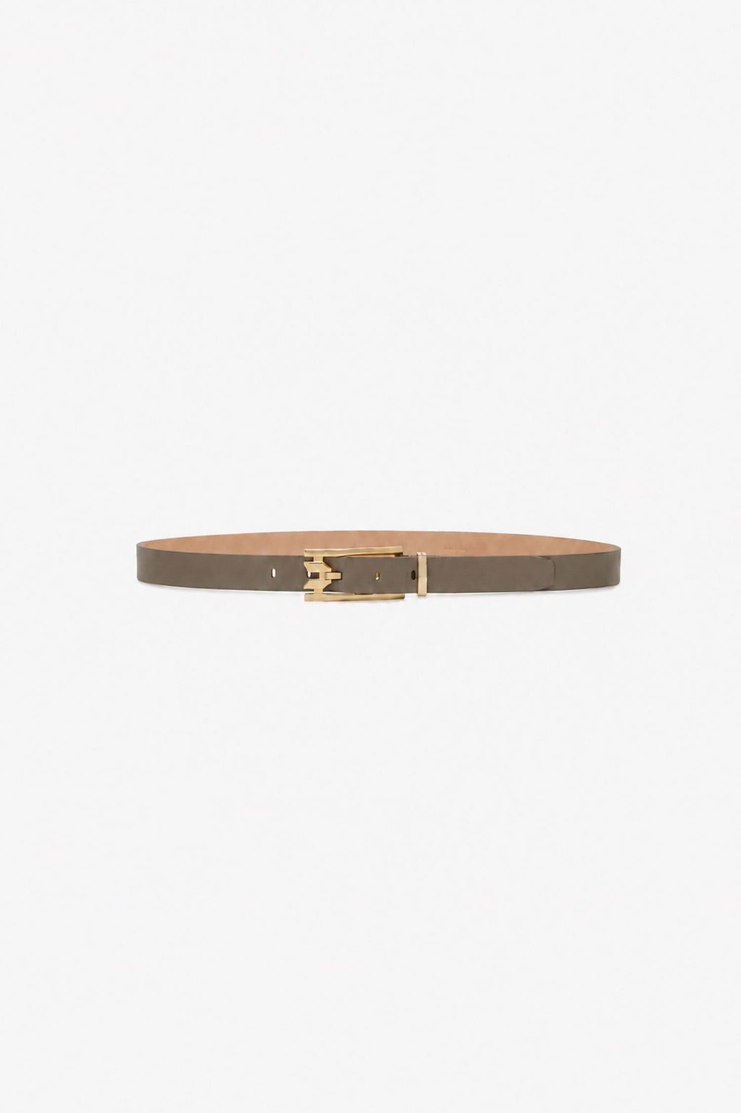 Dorian Pin-Buckle Belt 25mm Grey Shiny Calf Leather