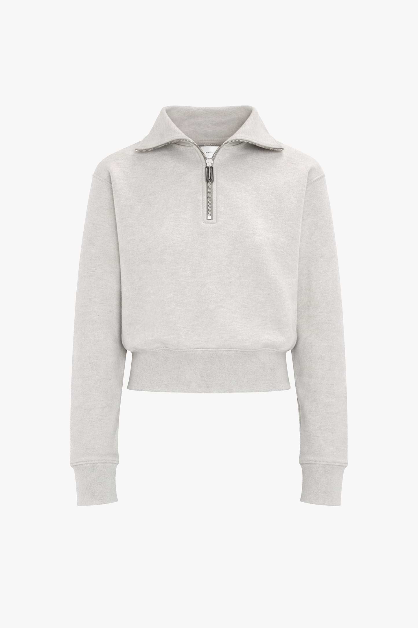Half Zip Sweatshirt In Grey Marl