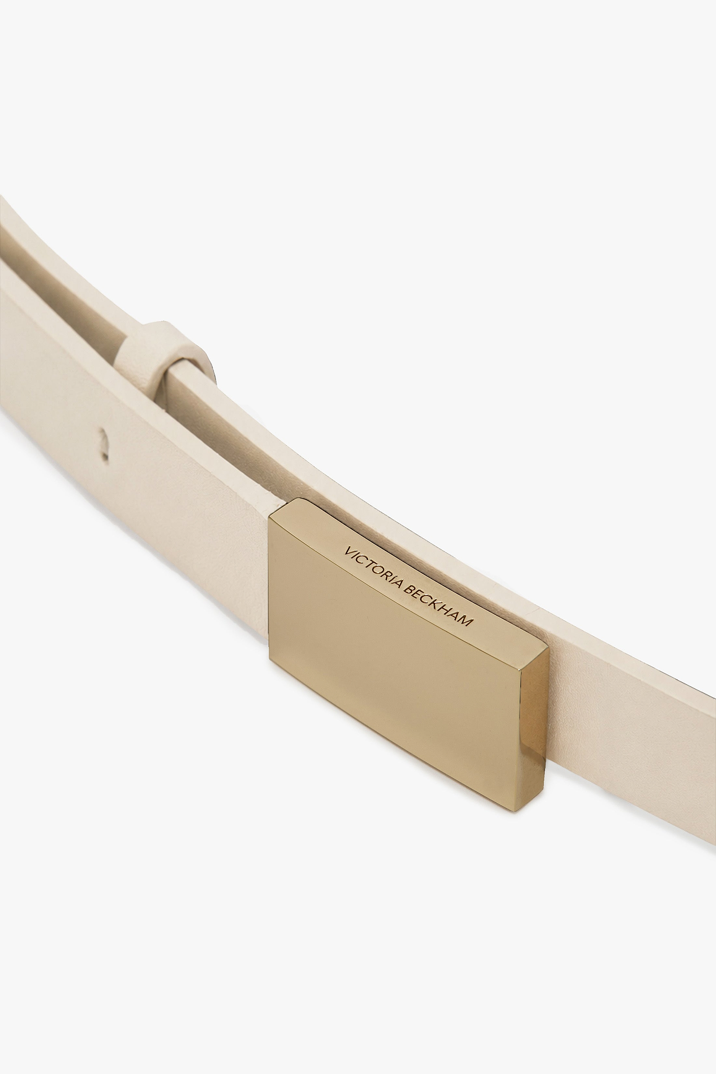Portofino Mirror Belt 25mm Ivory Shiny Calf Leather