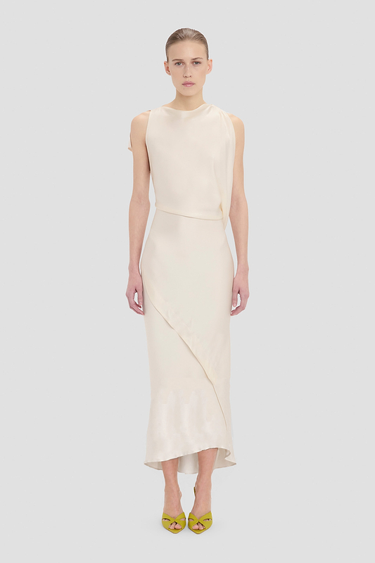 Kyra Midi Dress In Ivory