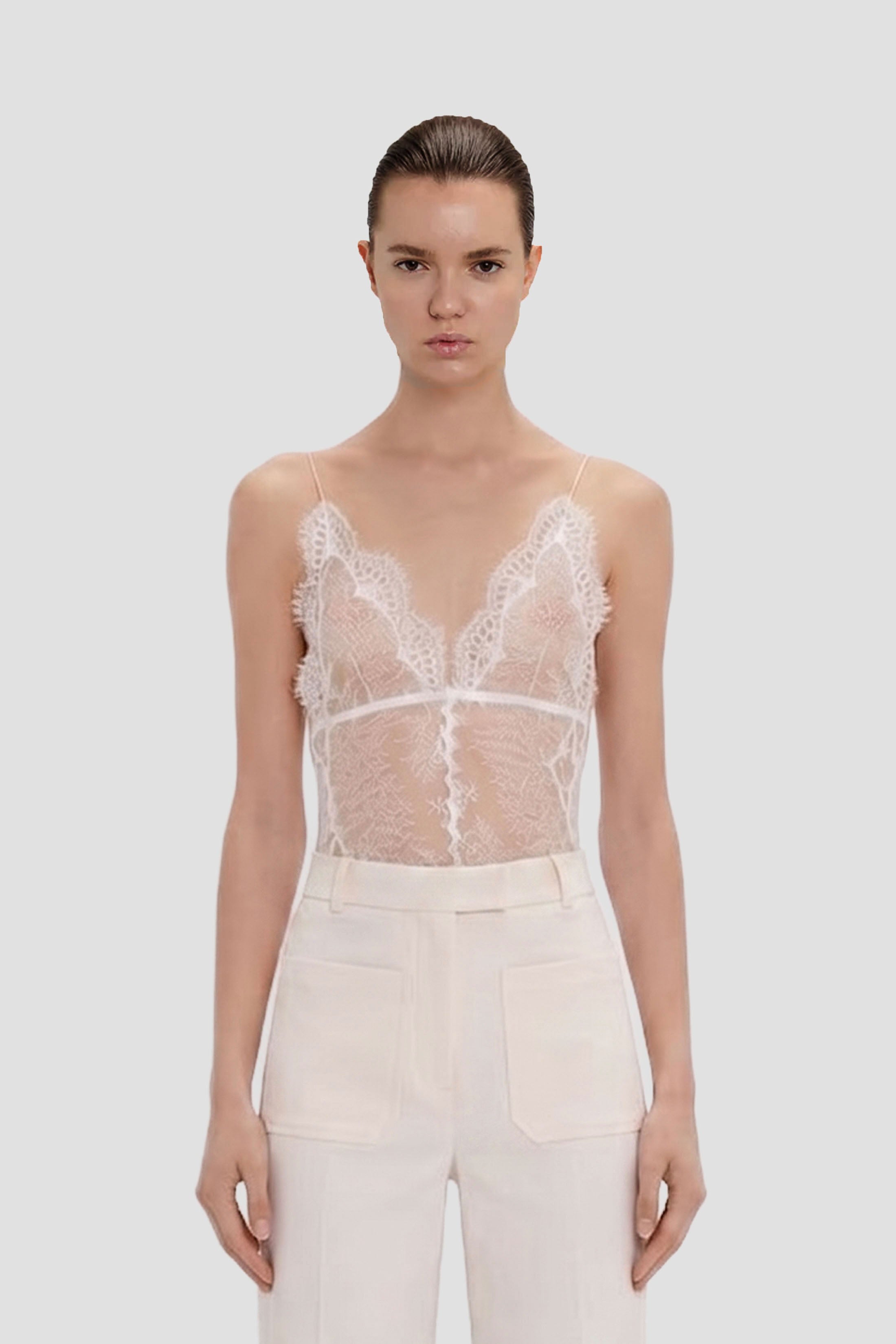 Lace Bodysuit In Ivory