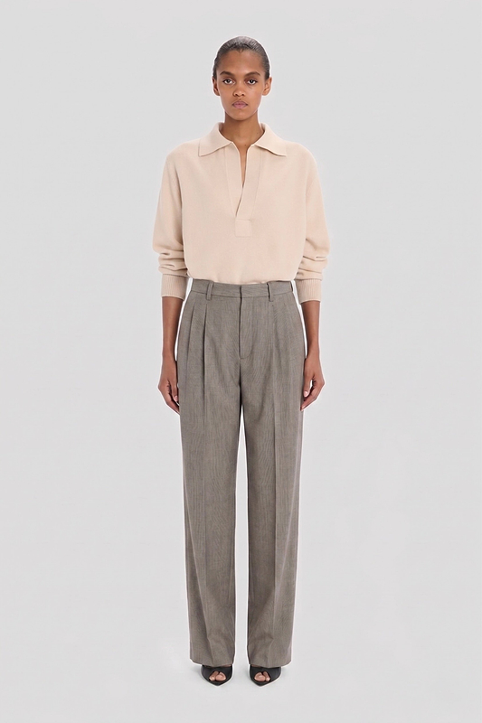 Pleated Trouser In Grey