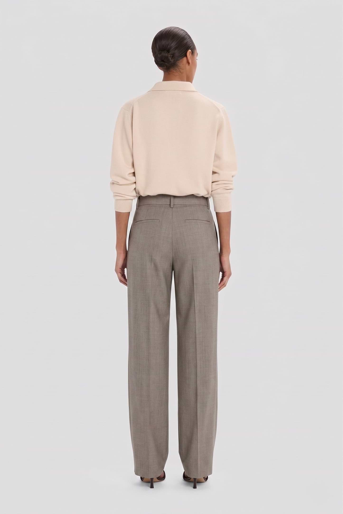 Pleated Trouser In Grey