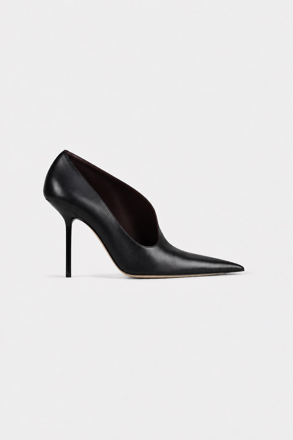 Sloane Sculptural Pump 100 Black Nappa Leather