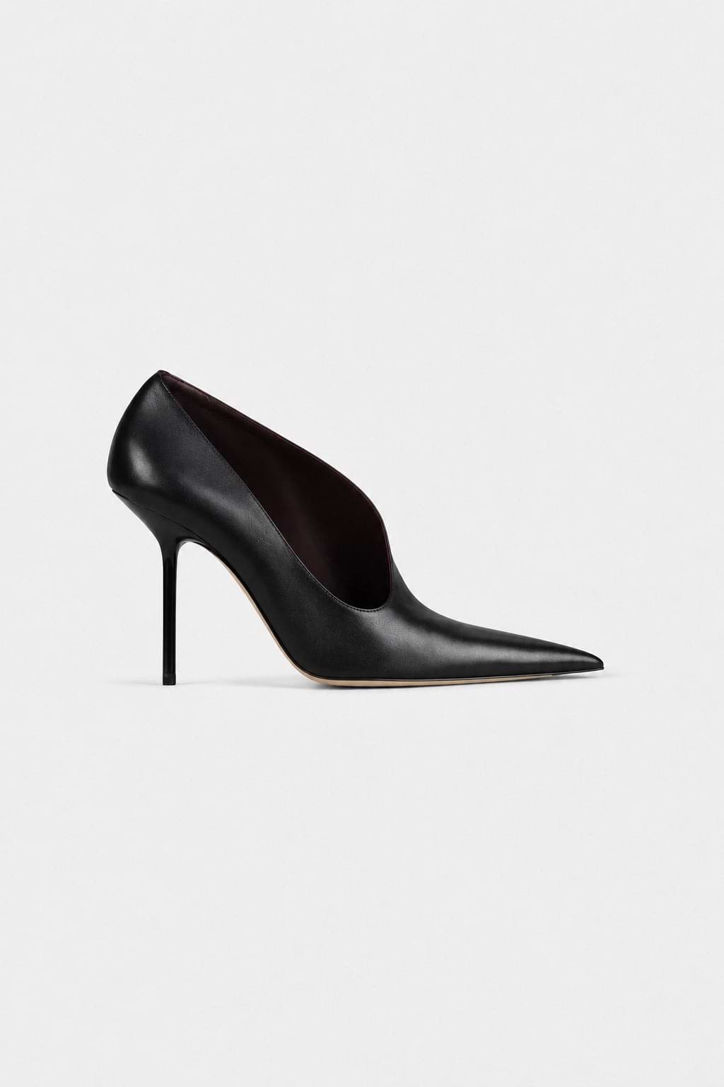 Sloane Sculptural Pump 100 Black Nappa Leather