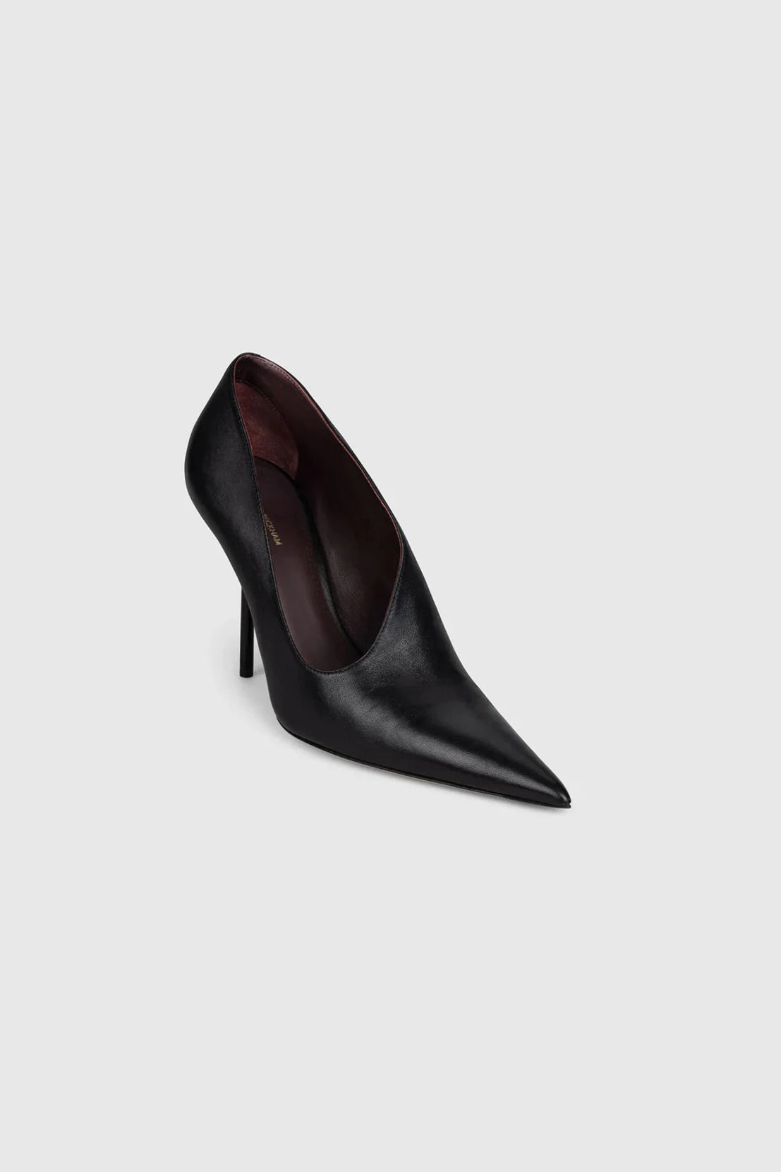 Sloane Sculptural Pump 100 Black Nappa Leather