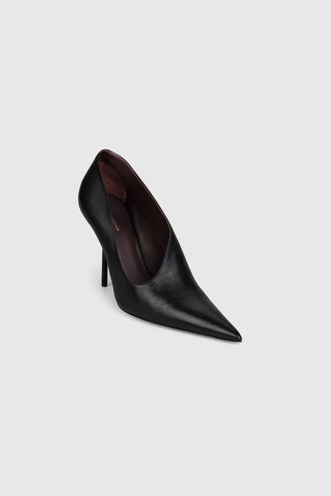 Sloane Sculptural Pump 100 Black Nappa Leather