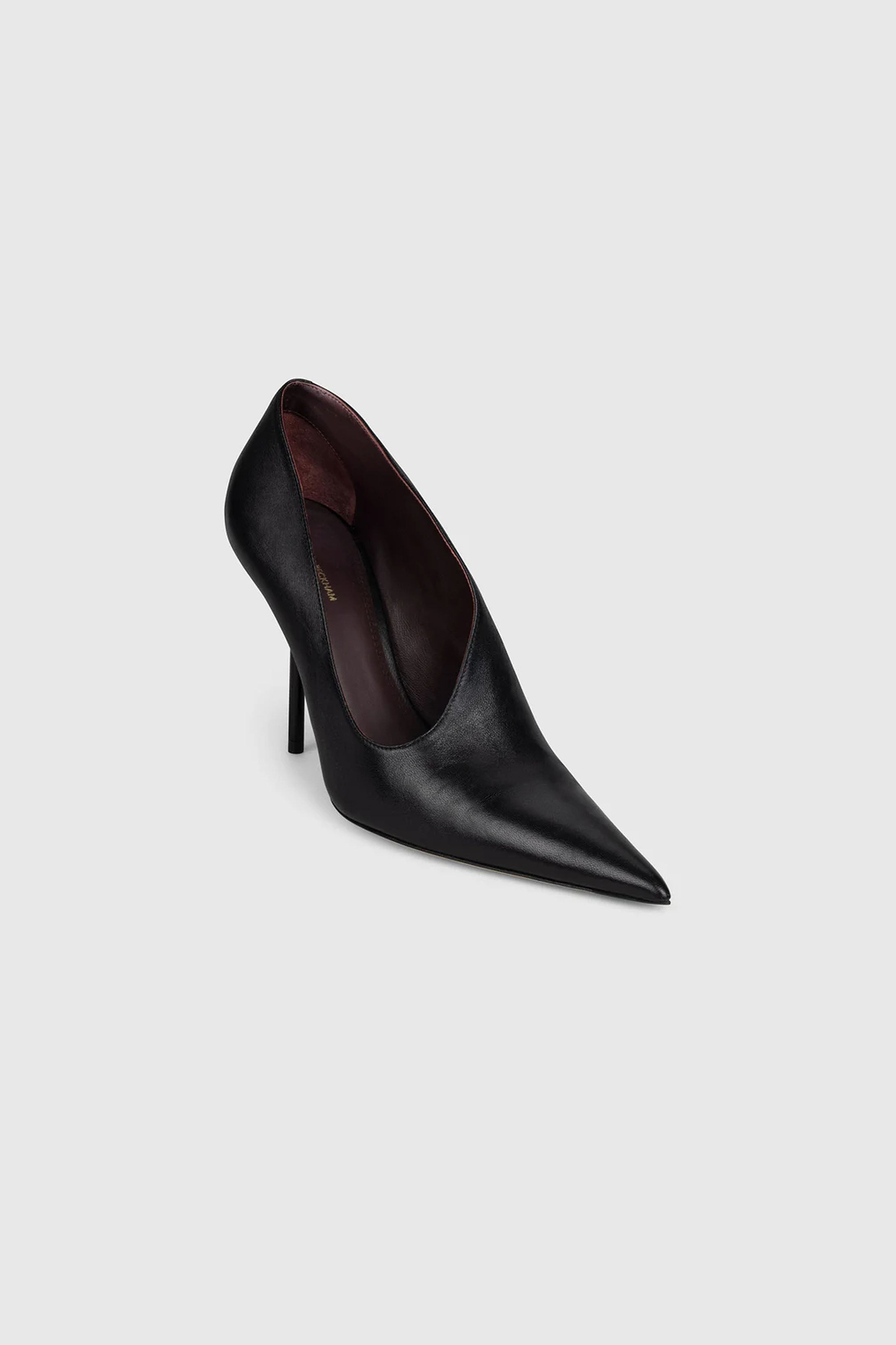 Sloane Sculptural Pump 100 Black Nappa Leather