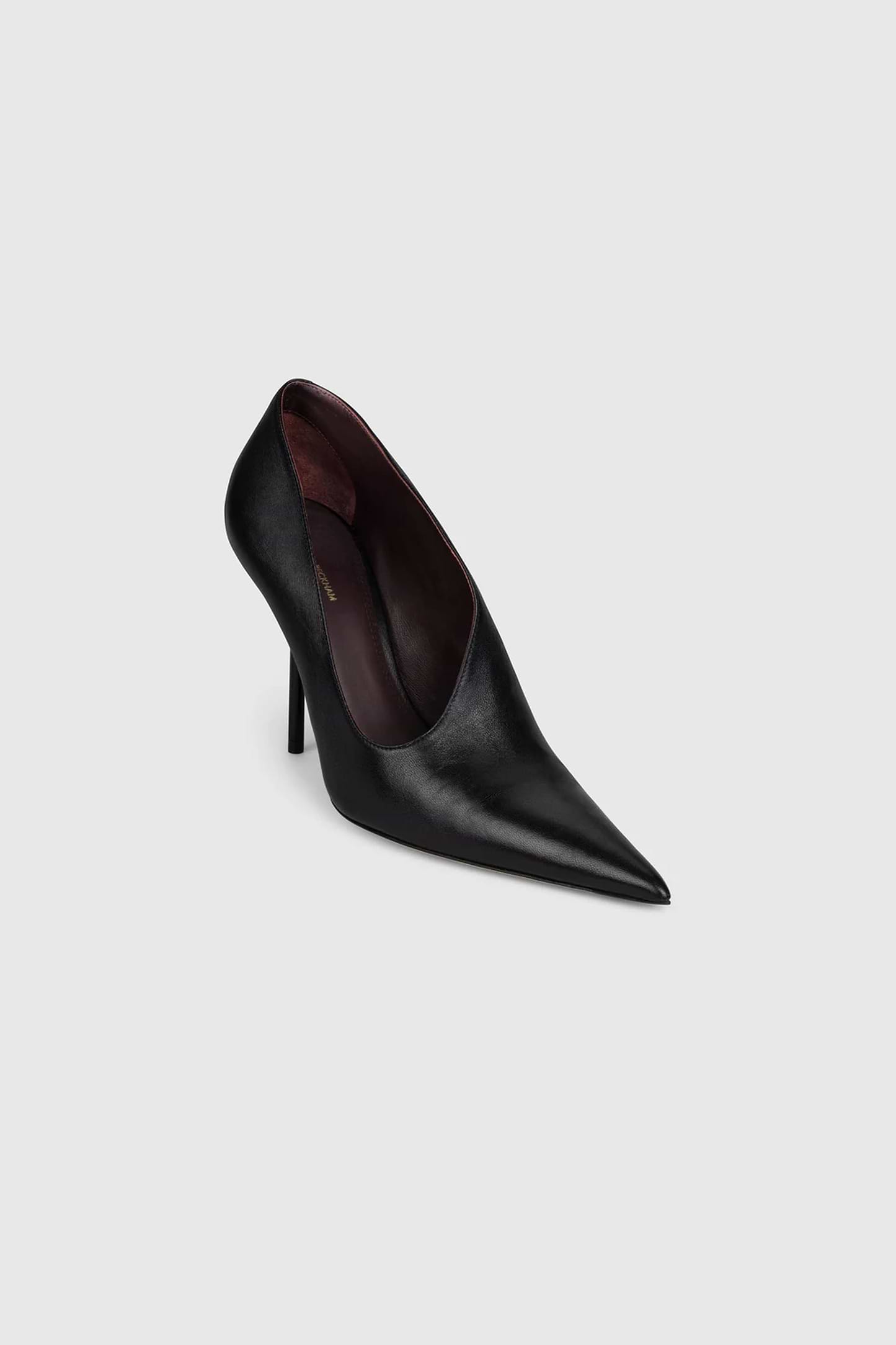 Sloane Sculptural Pump 100 Black Nappa Leather