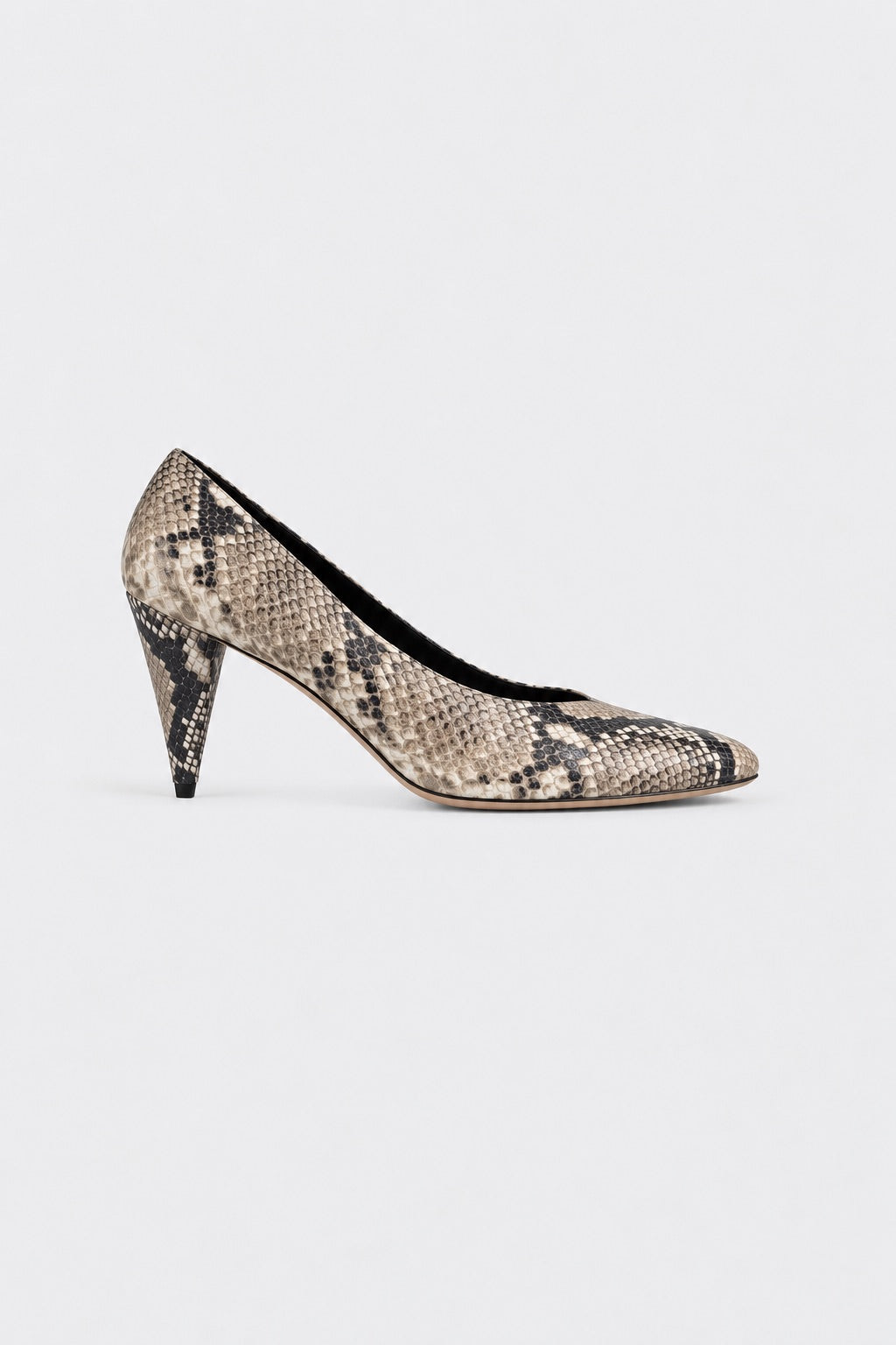 Maverick Pump 80 Natural Brown Snake Print Leather