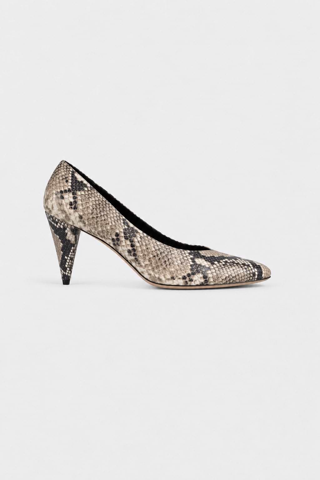 Maverick Pump 80 Natural Brown Snake Print Leather
