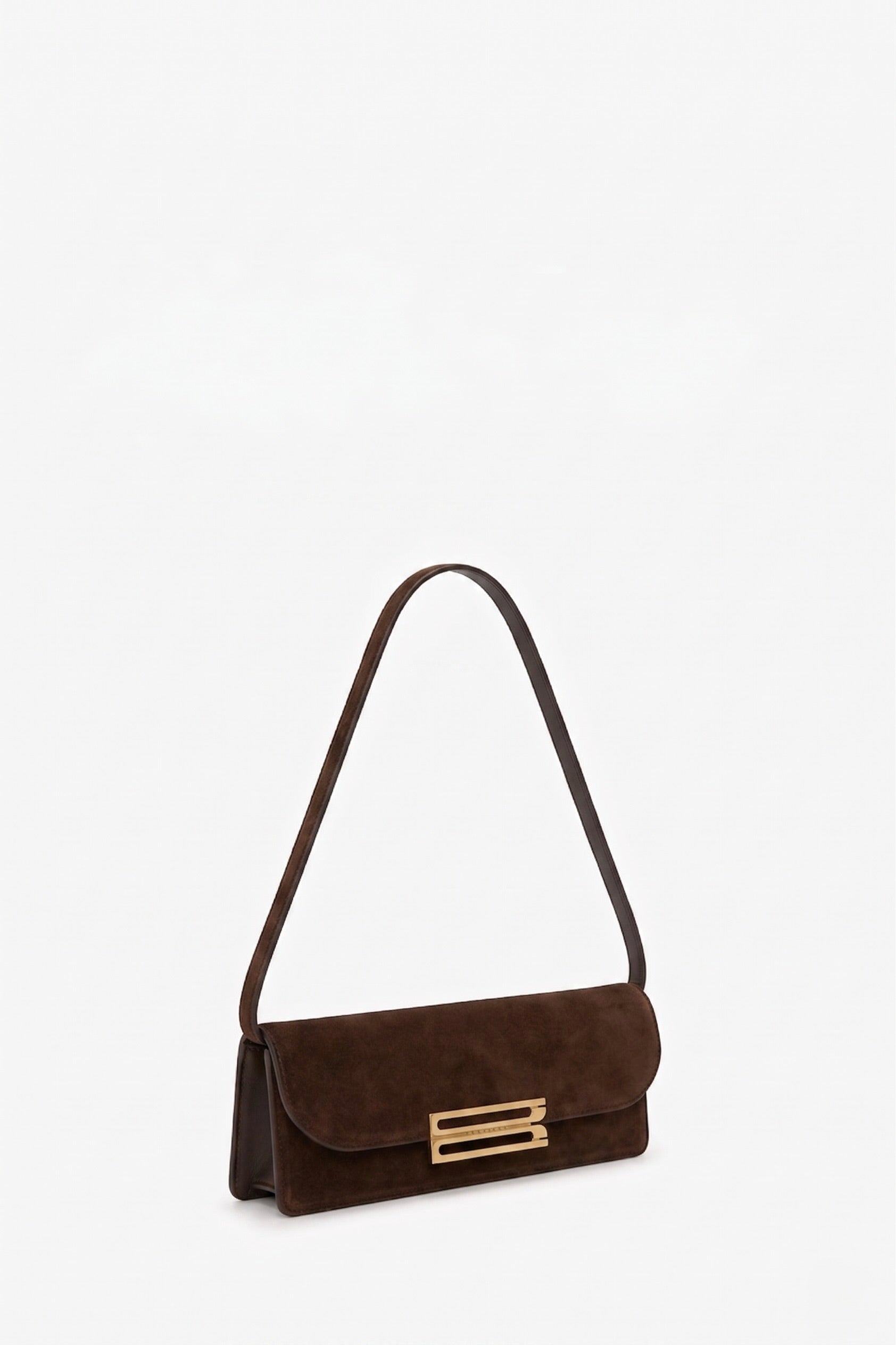 Dorian East-West Clutch Burgundy Suede