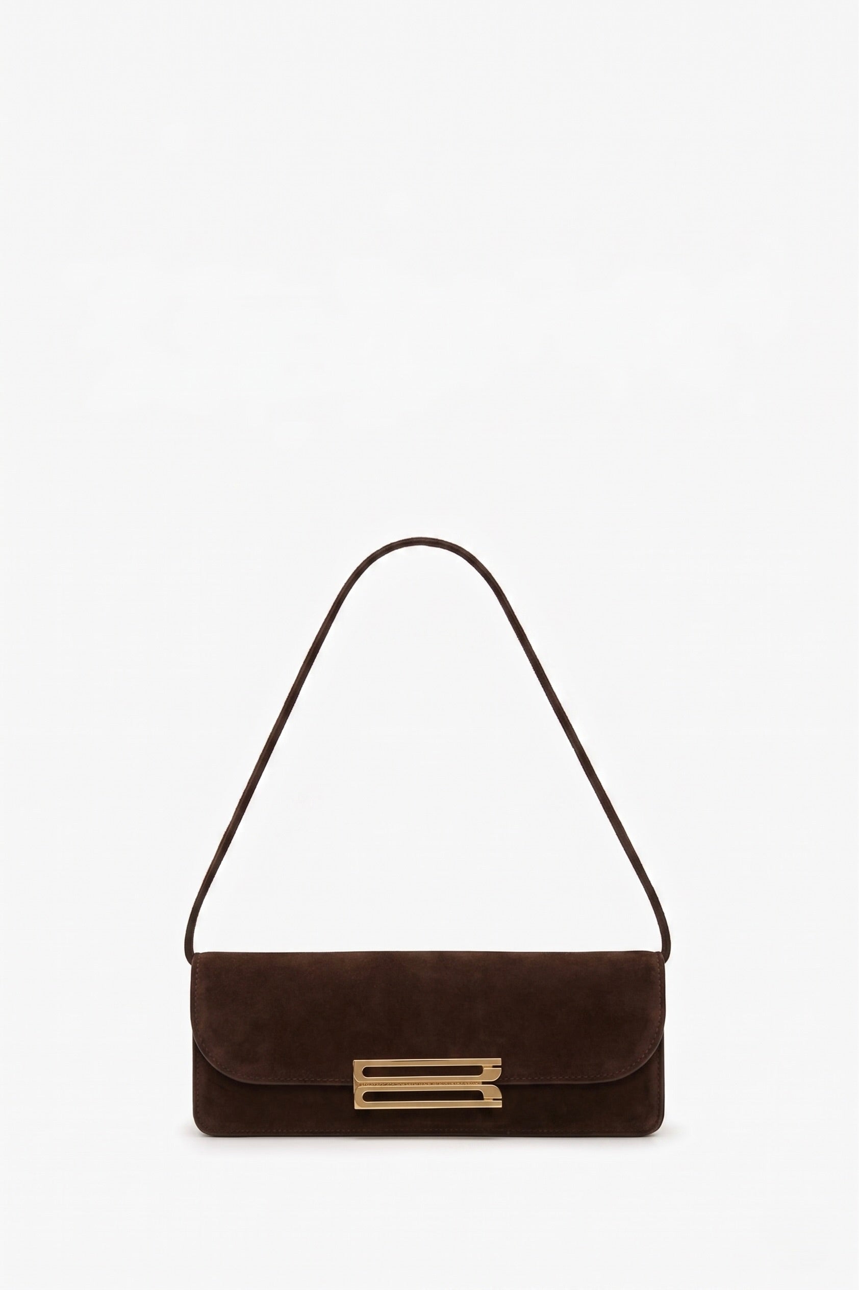 Dorian East-West Clutch Burgundy Suede
