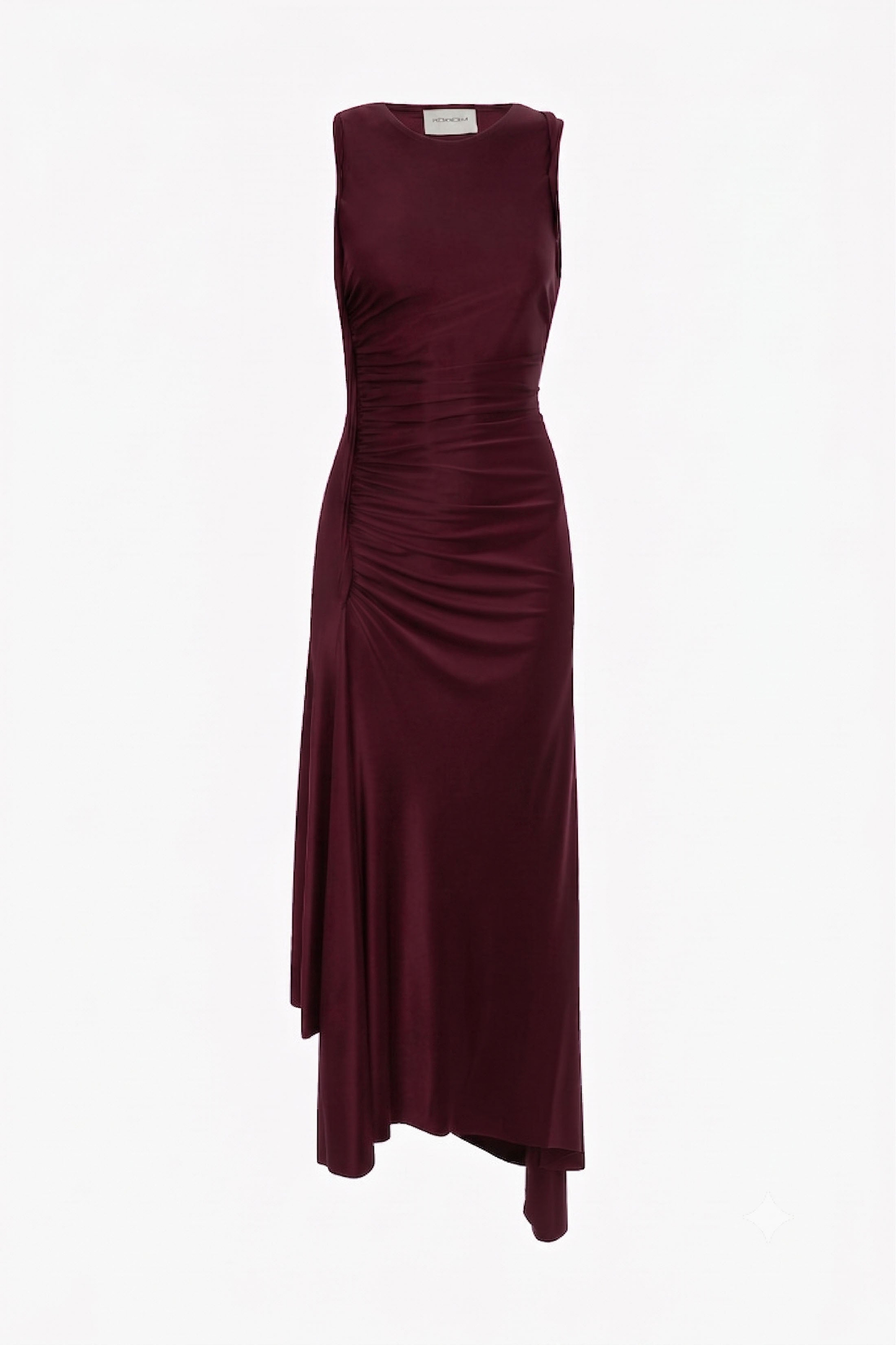 Sylvie Midi Dress In Burgundy