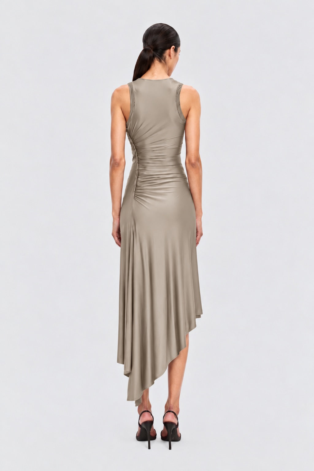 Sylvie Midi Dress In Light Grey