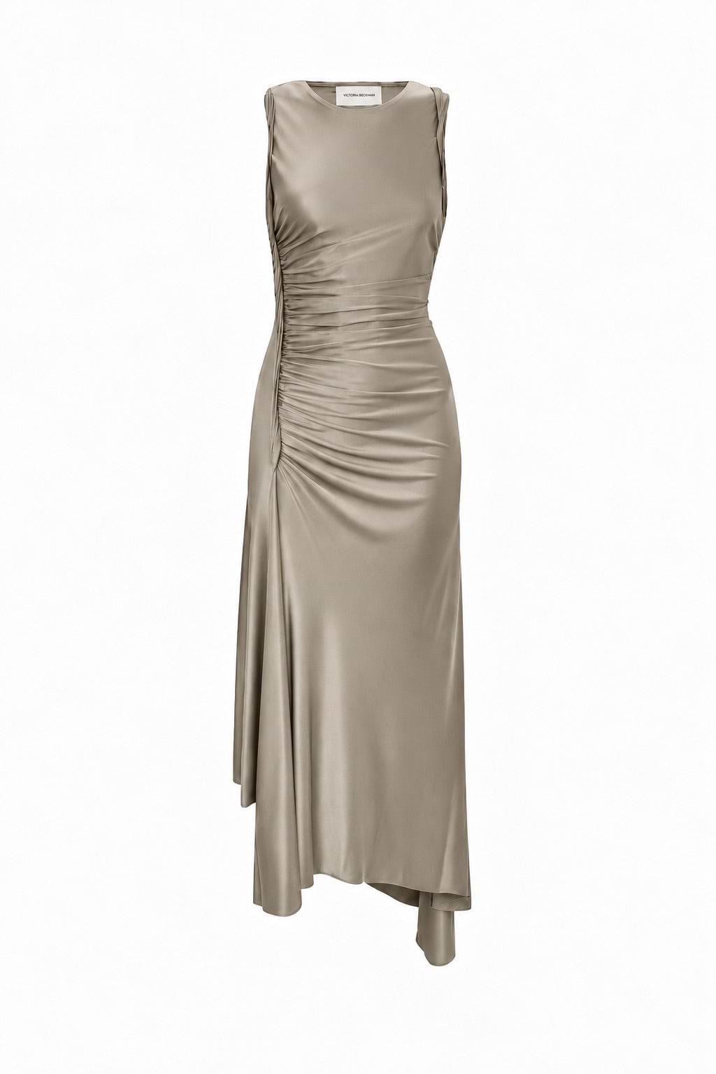 Sylvie Midi Dress In Light Grey