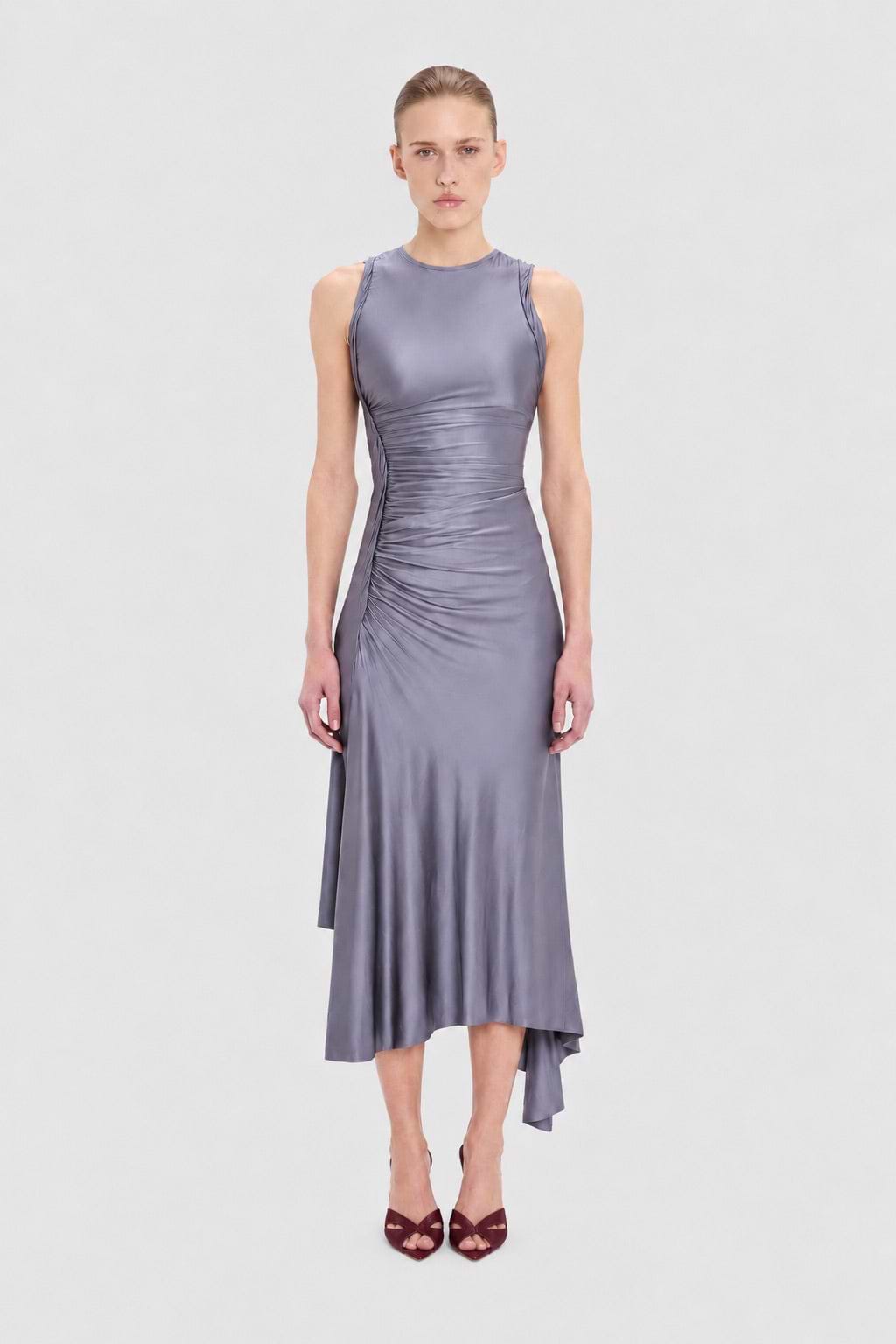 Sylvie Midi Dress In Lilac