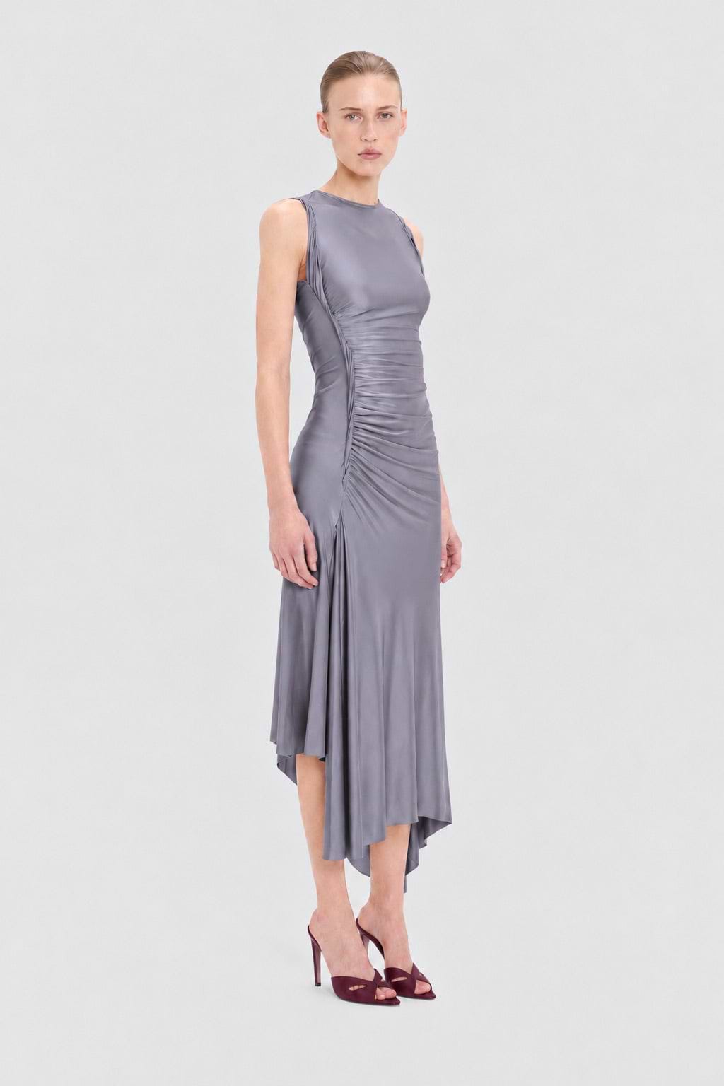 Sylvie Midi Dress In Lilac
