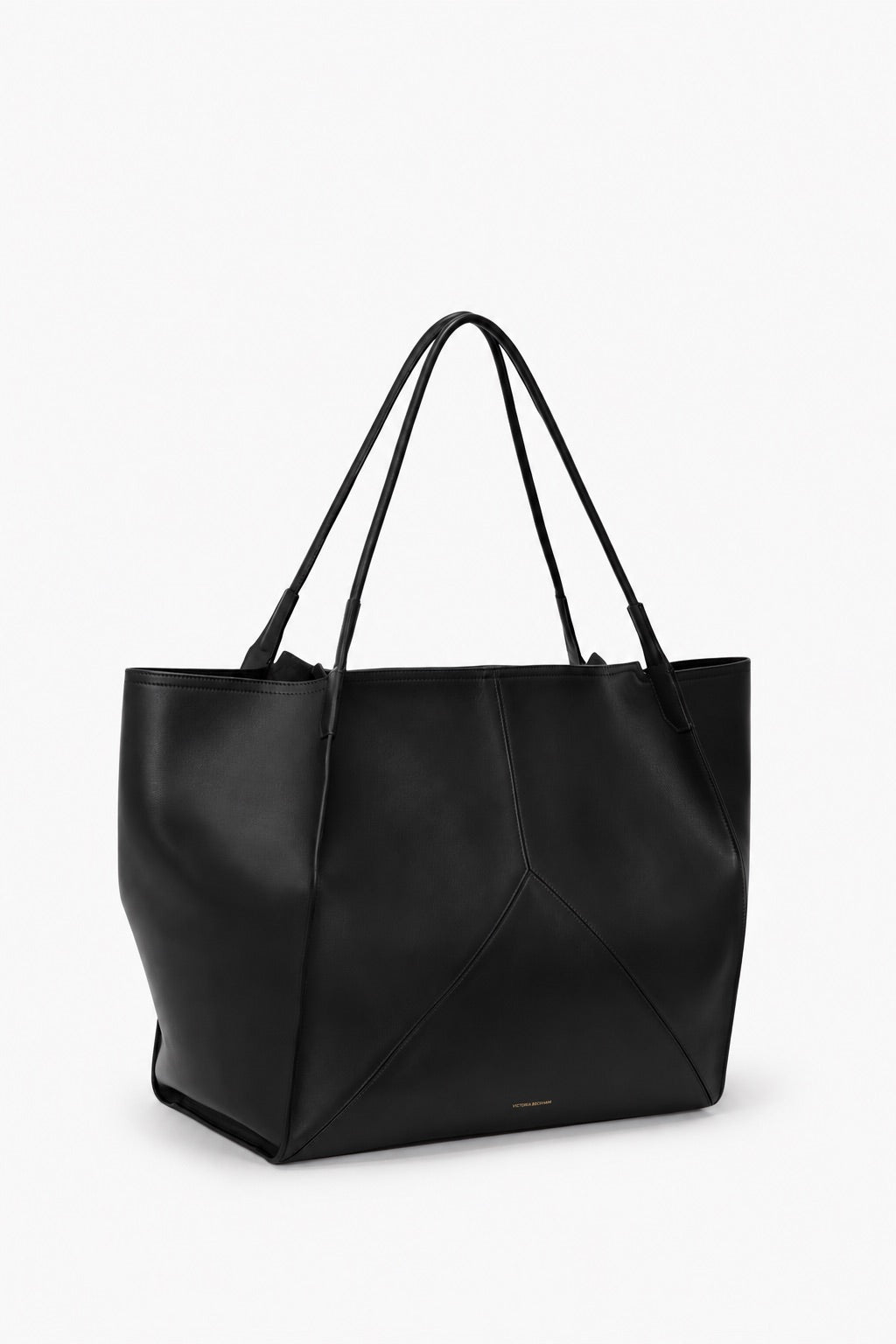 Victoria Travel Tote Black Soft Calf Leather