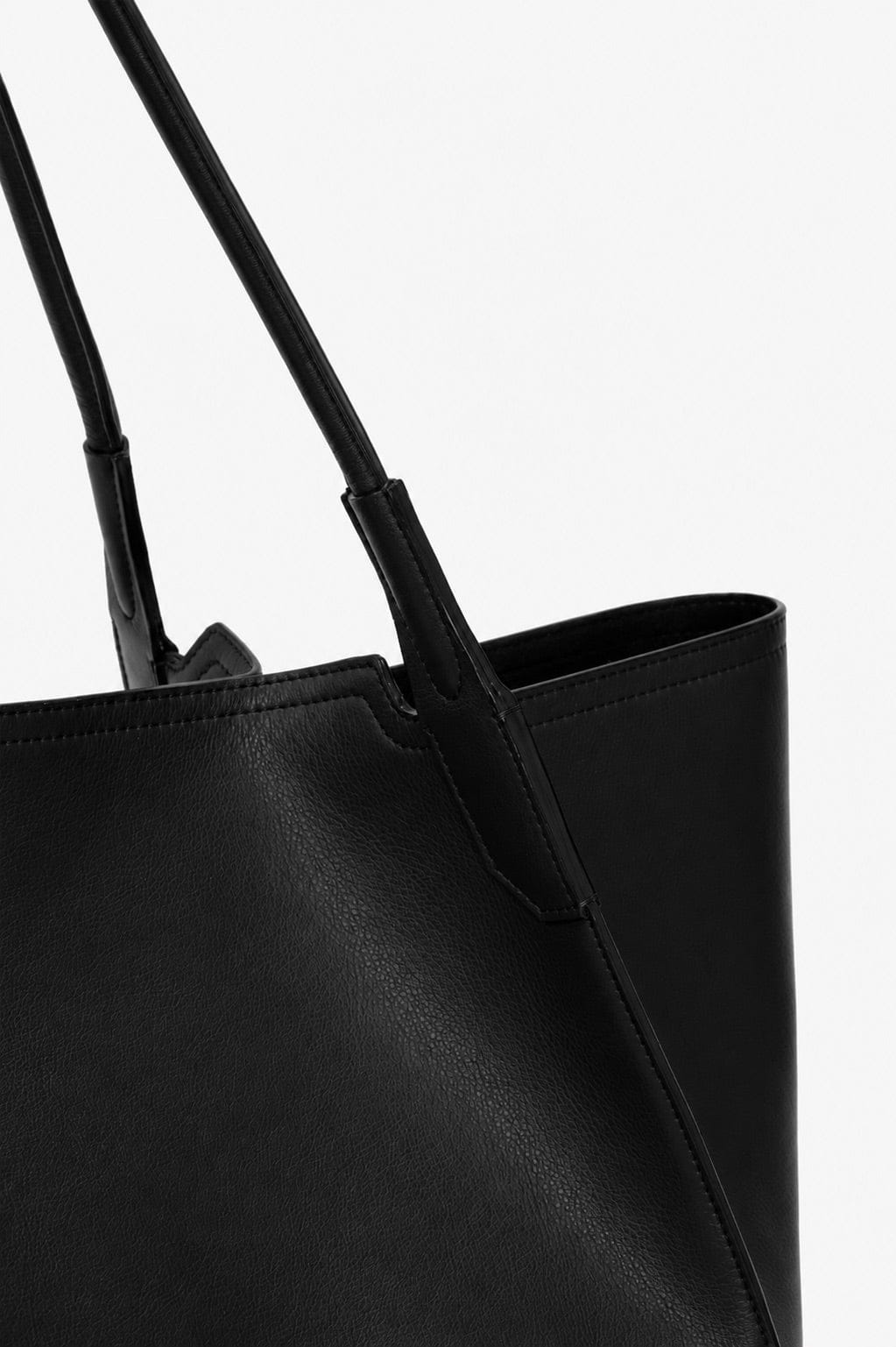 Victoria Travel Tote Black Soft Calf Leather