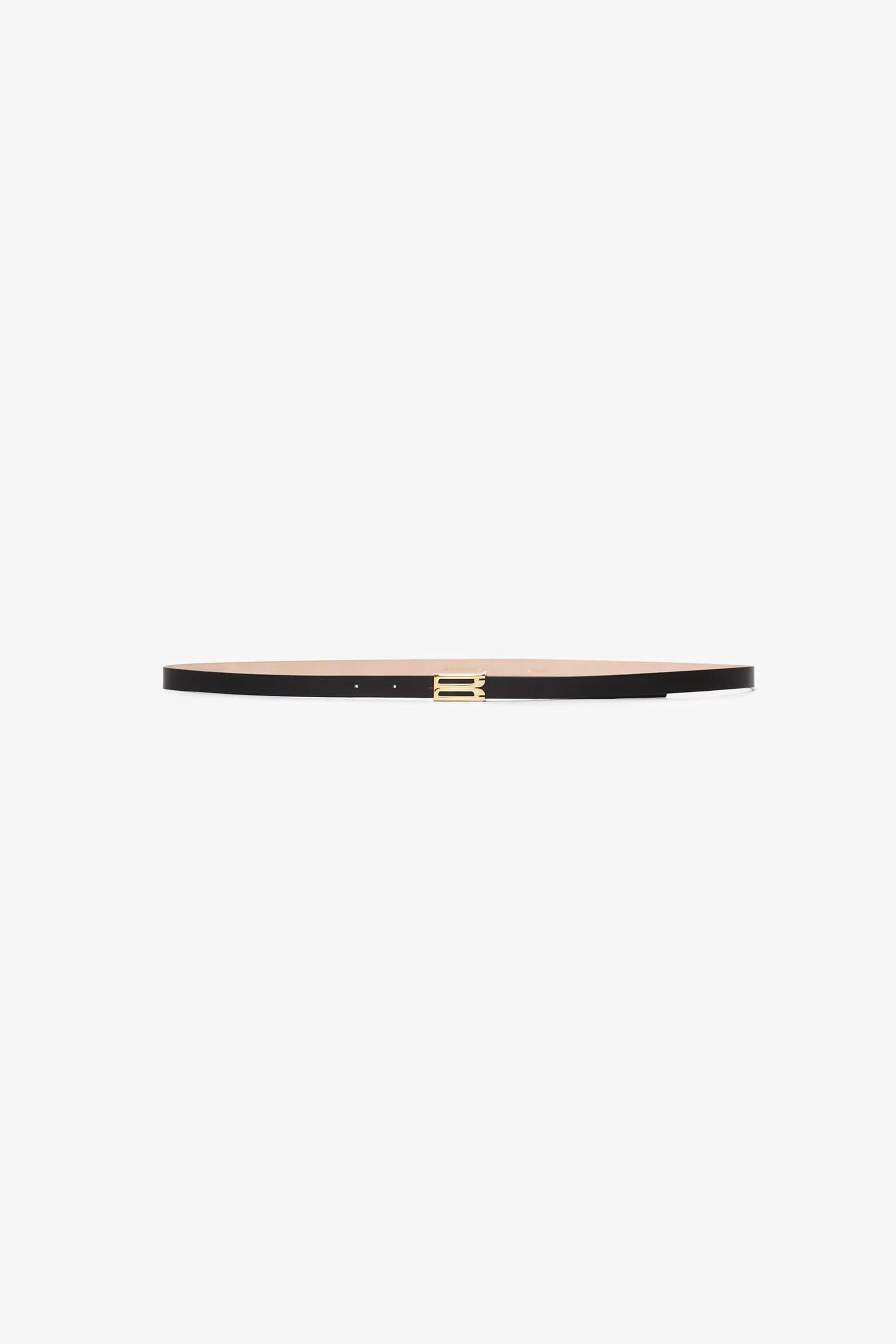 Dorian Frame Belt Micro 15mm Black Shiny Calf Leather