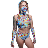 Third Eye Vortex Hooded Mask Top (wholesale)