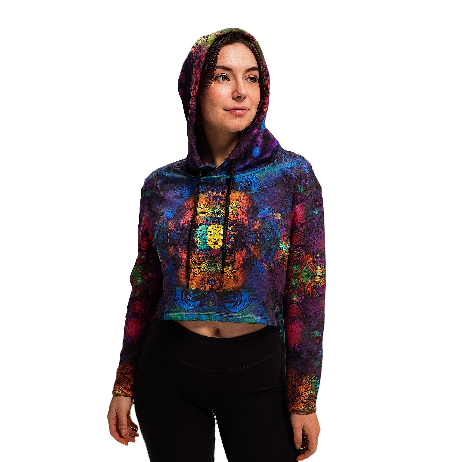 Selene and Soleil Crop Hoodie