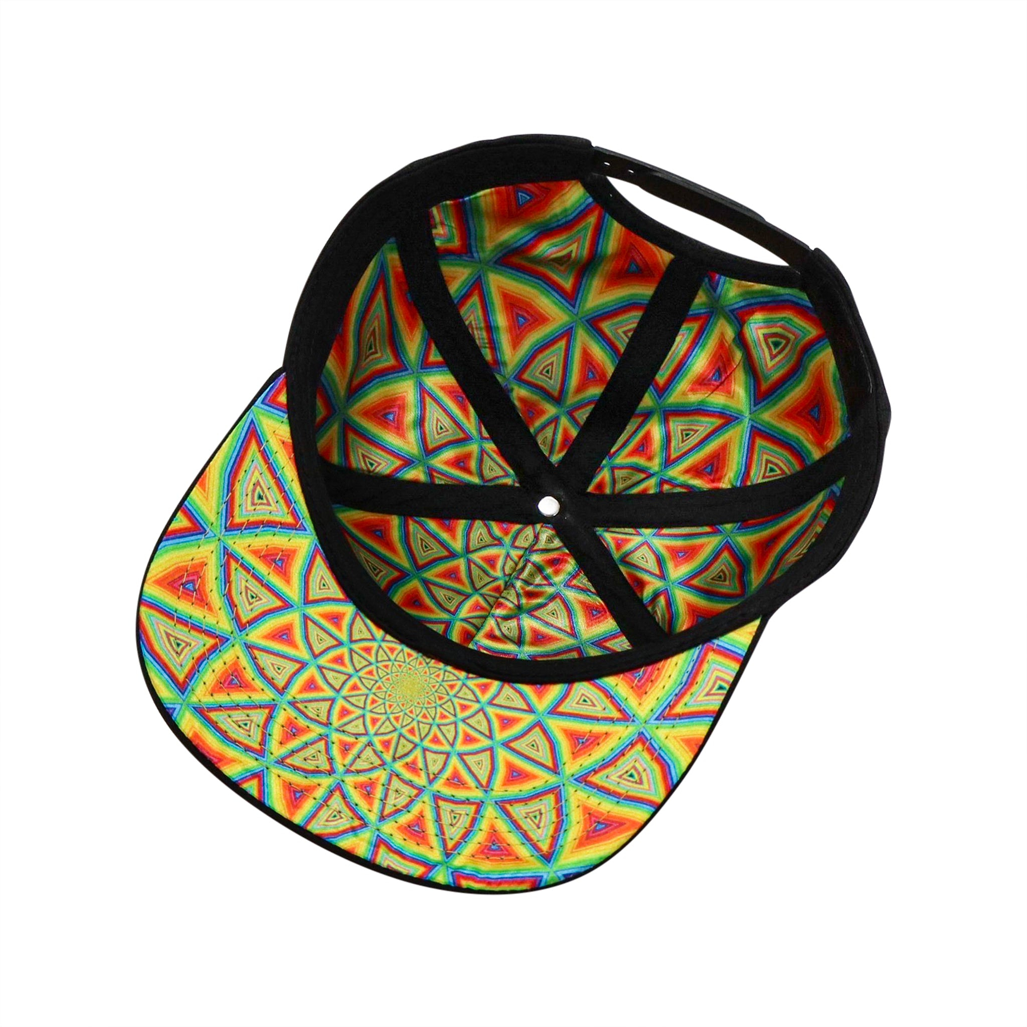 Color Spiral Curve Brim Snap Back Hat (wholesale)
