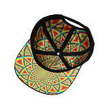 Color Spiral Curve Brim Snap Back Hat (wholesale)