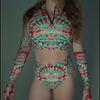 Psytech Half Zip Crop Top (wholesale)