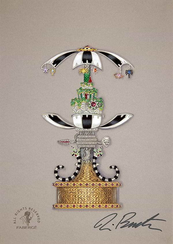 Fabergé X Beetlejuice Beetlejuice Egg Objet, In Partnership With Tim Burton