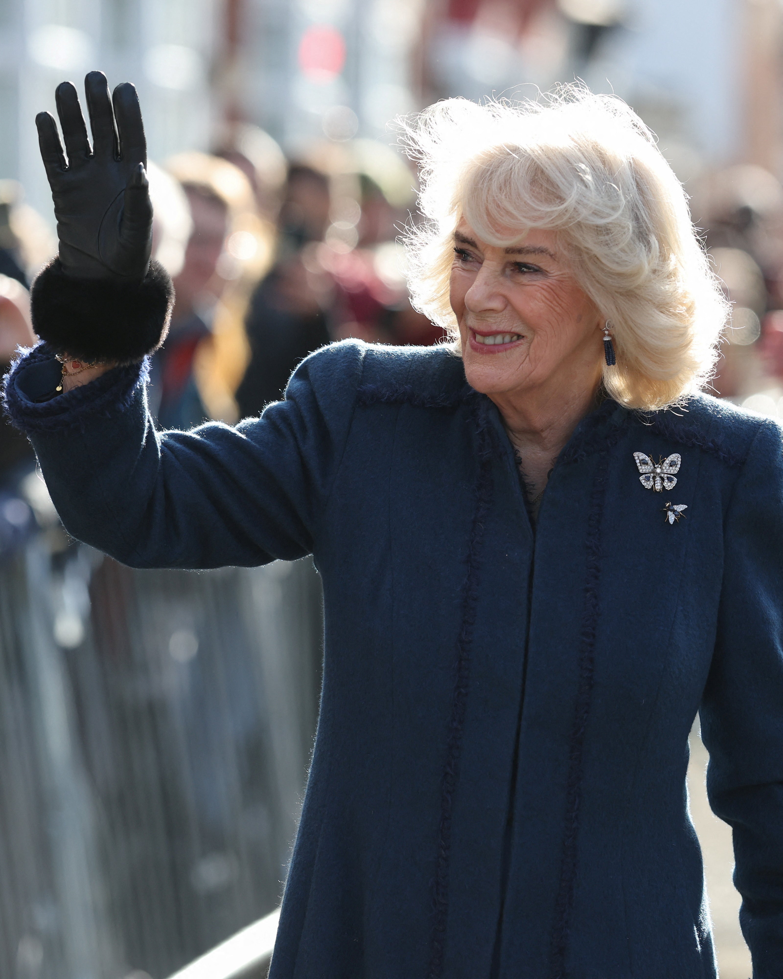 HRH Queen Camilla wears Fabergé