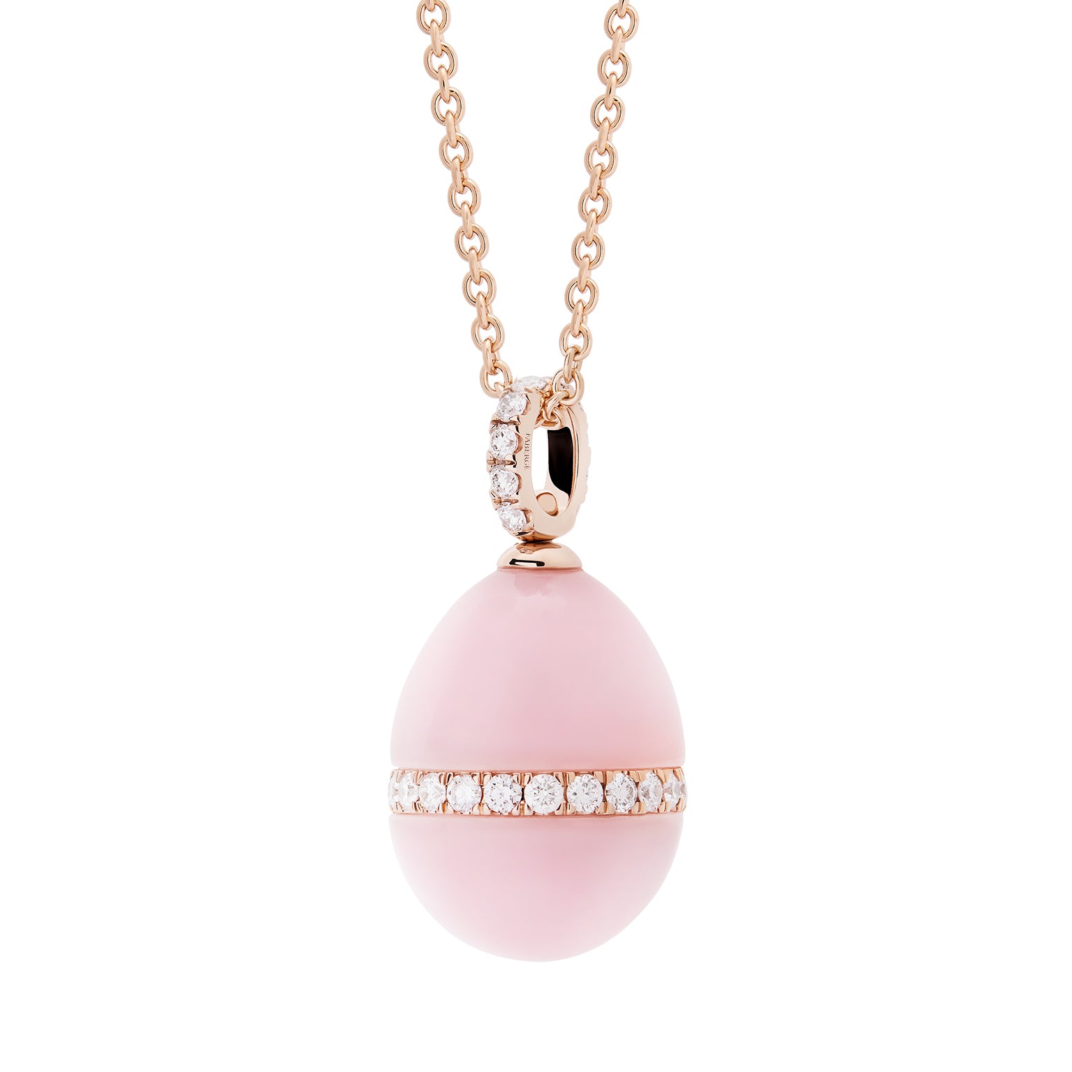 Pendentif Stoneflower en or rose, opale rose et diamants