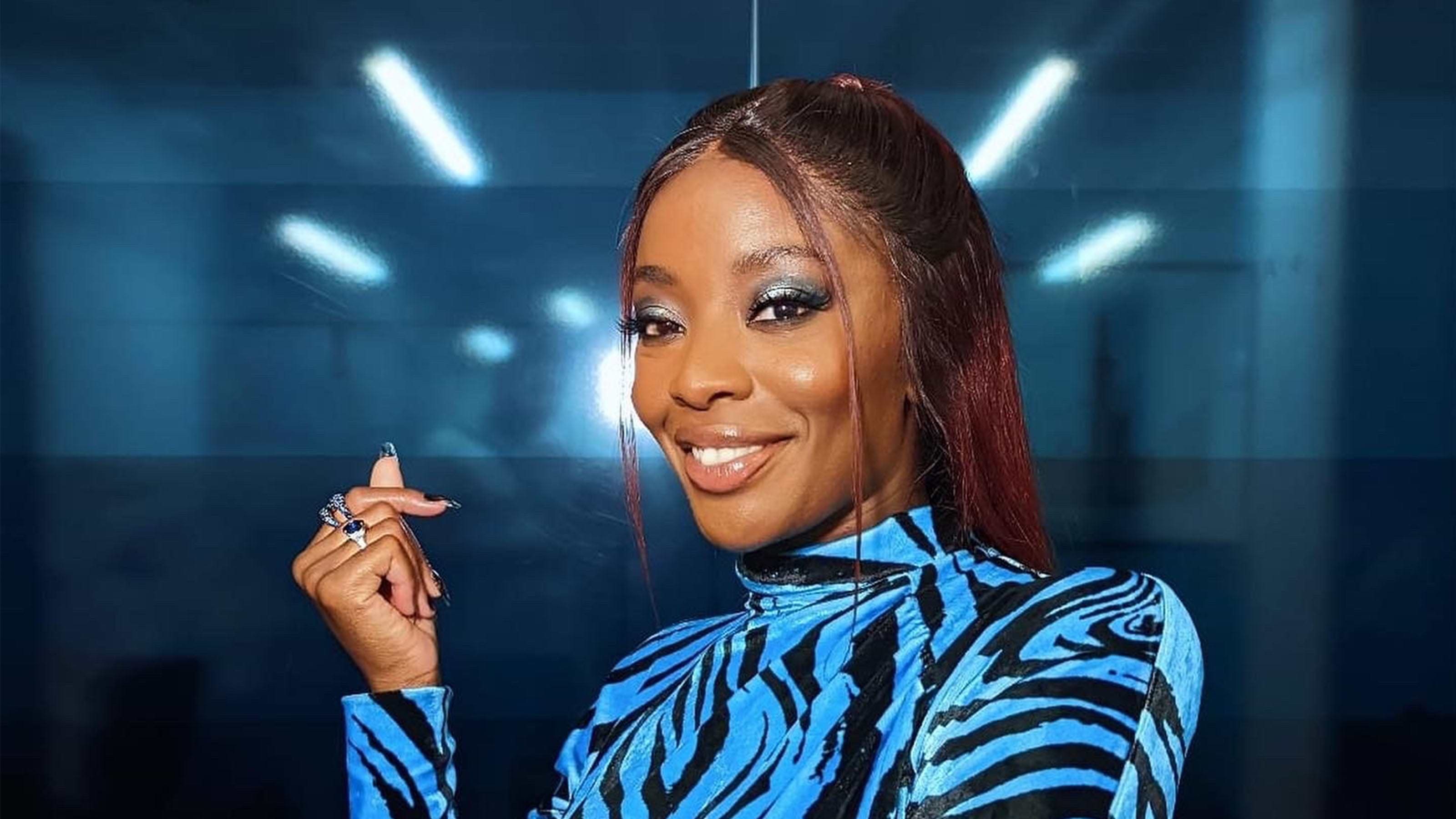 AJ-Odudu-Wears-Sapphire-Egg-Stud-Earrings