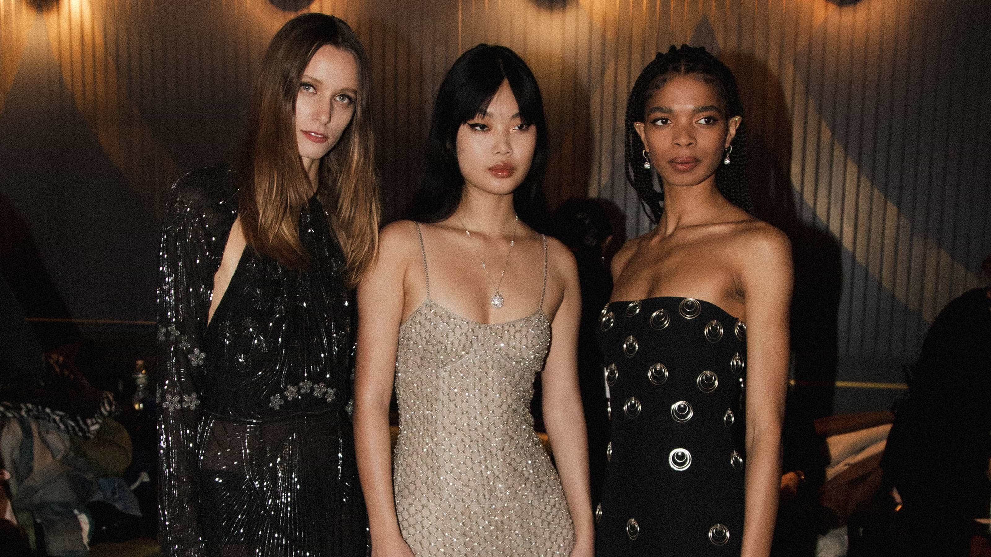 Cucculelli-Shaheen-models-walked-in-a-selection-of-Fabergé-bracelets-earrings-rings-egg-pendants-Cucculelli-Shaheen-NYFW-AW23-Runway-Show-2023