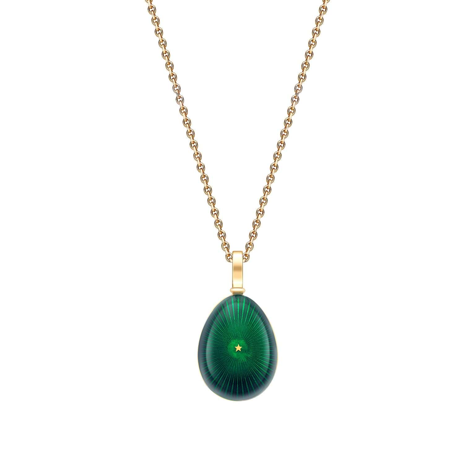 Fabergé pendant on a white background