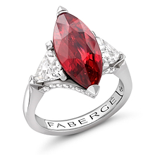 Ruby and Diamond Platinum Ring