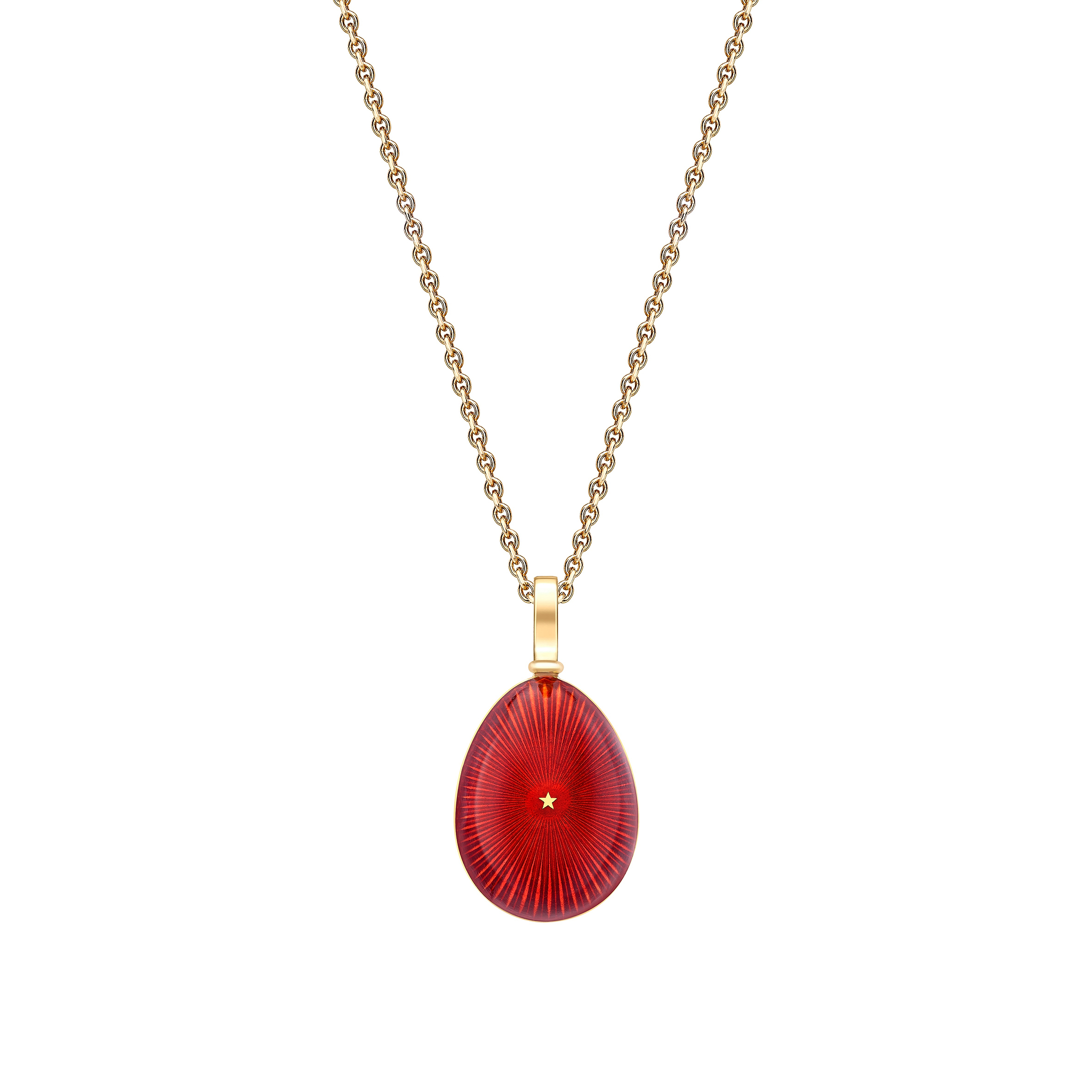 Fabergé pendant on a white background