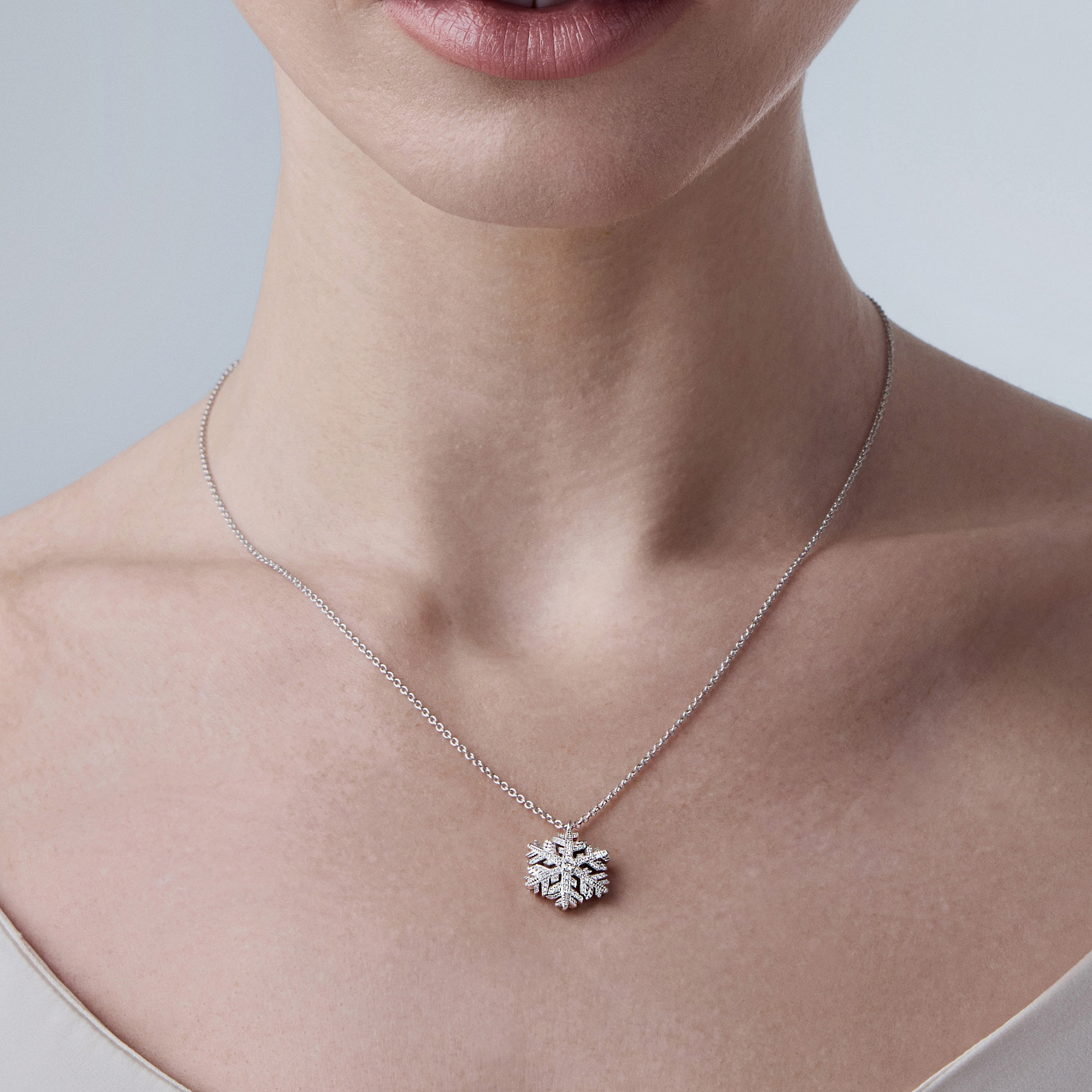 Snowflake Diamond Pendant