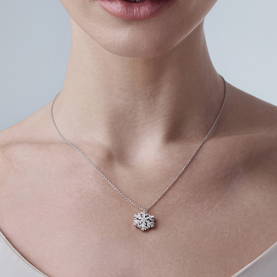 Snowflake Diamond Pendant