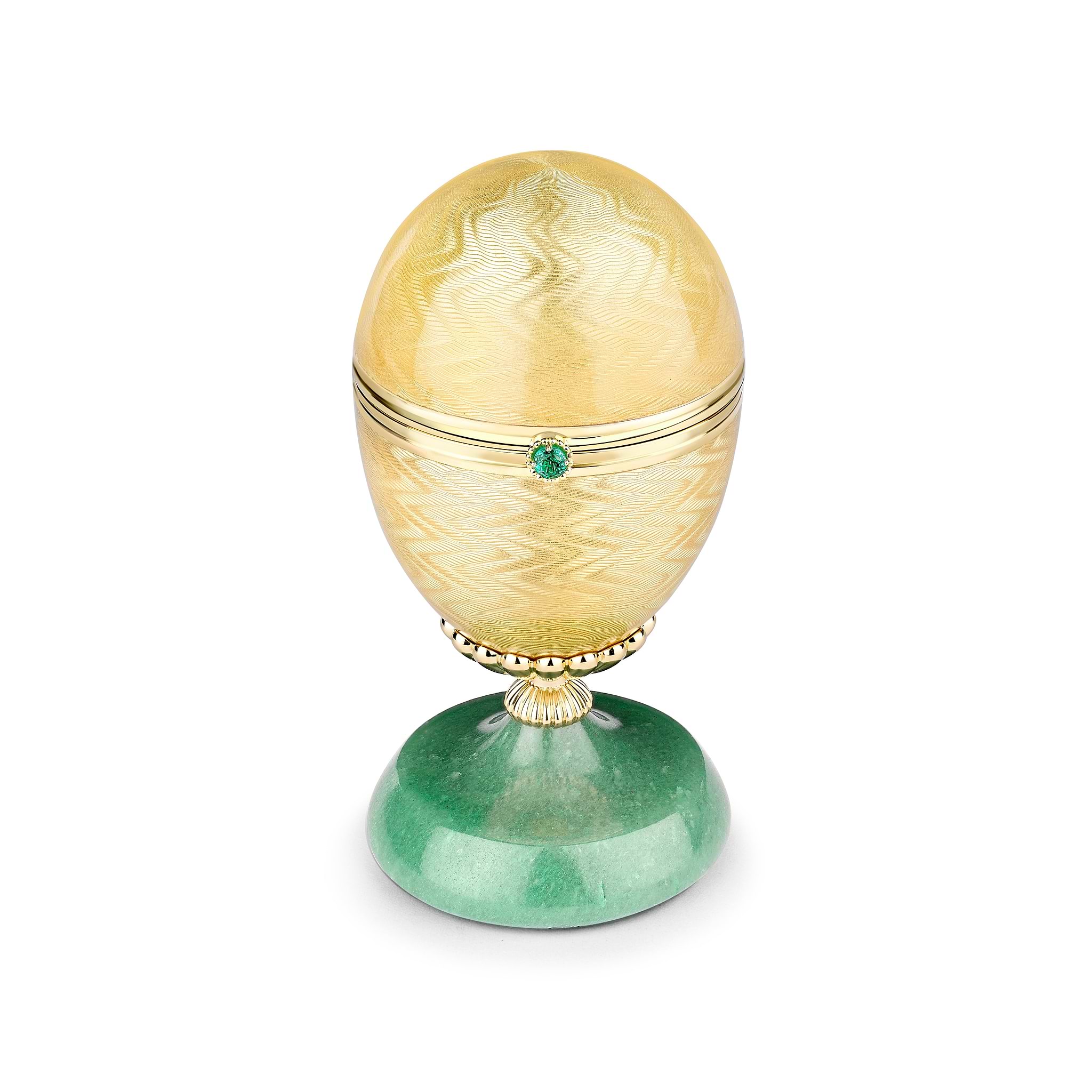 Limited Edition Guilloché Enamel Cactus Surprise Egg Objet