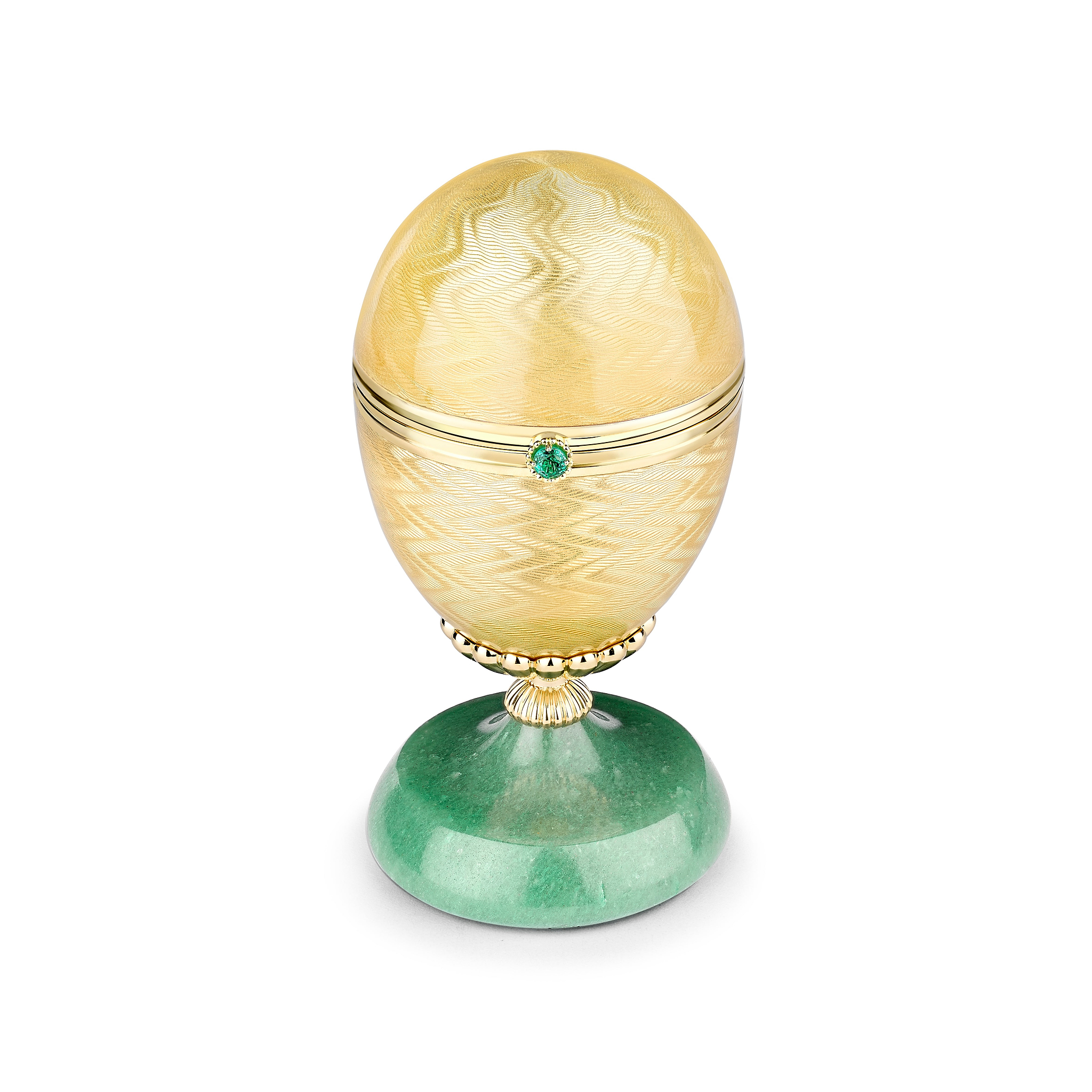 Limited Edition Guilloché Enamel Cactus Surprise Egg Objet