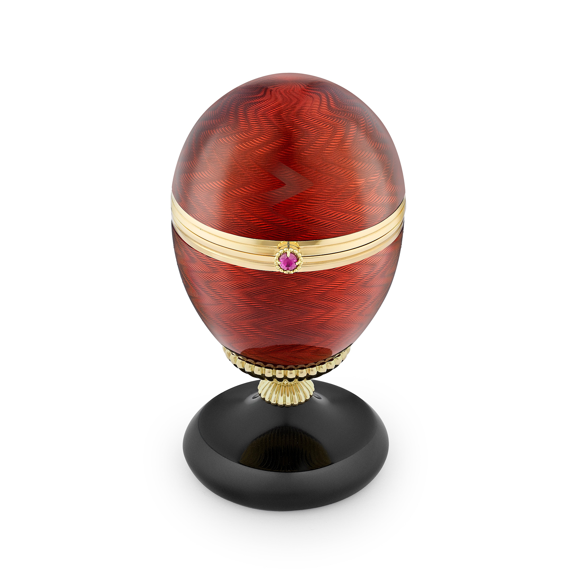 Limited Edition Guilloché Enamel Wild Rose Surprise Egg Objet