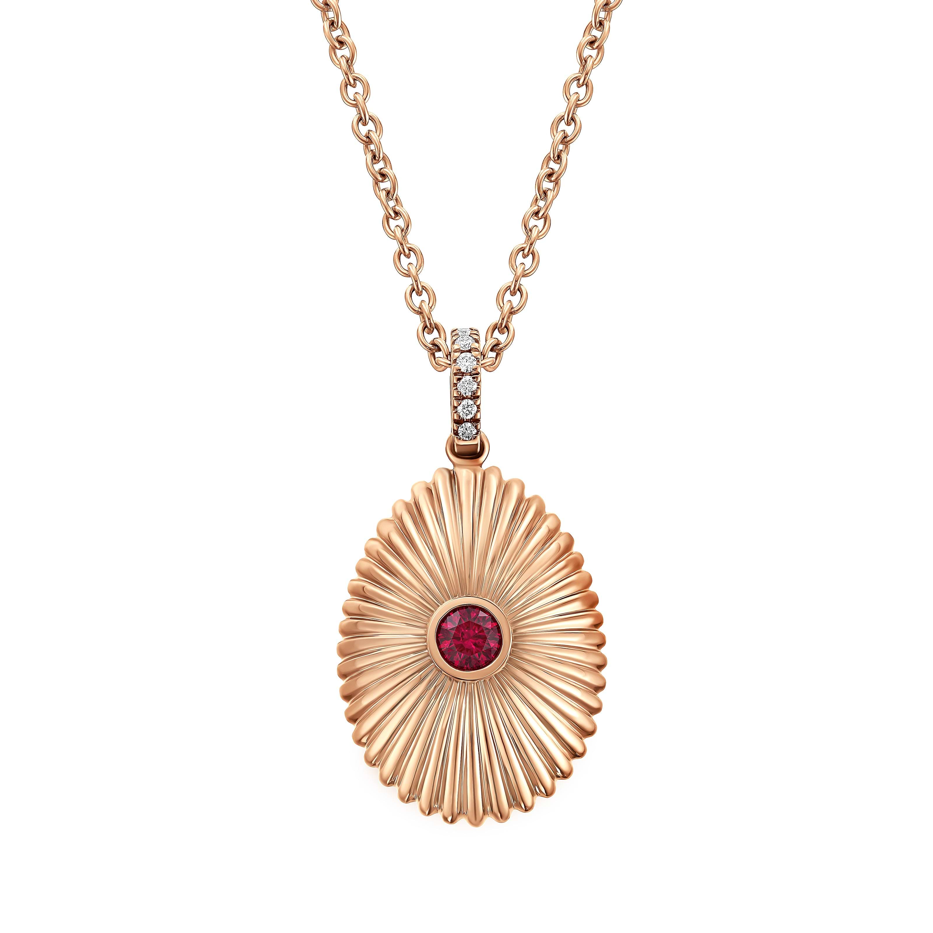 Fabergé Heritage Forever Mini Fluted Ruby Pendant | Fabergé