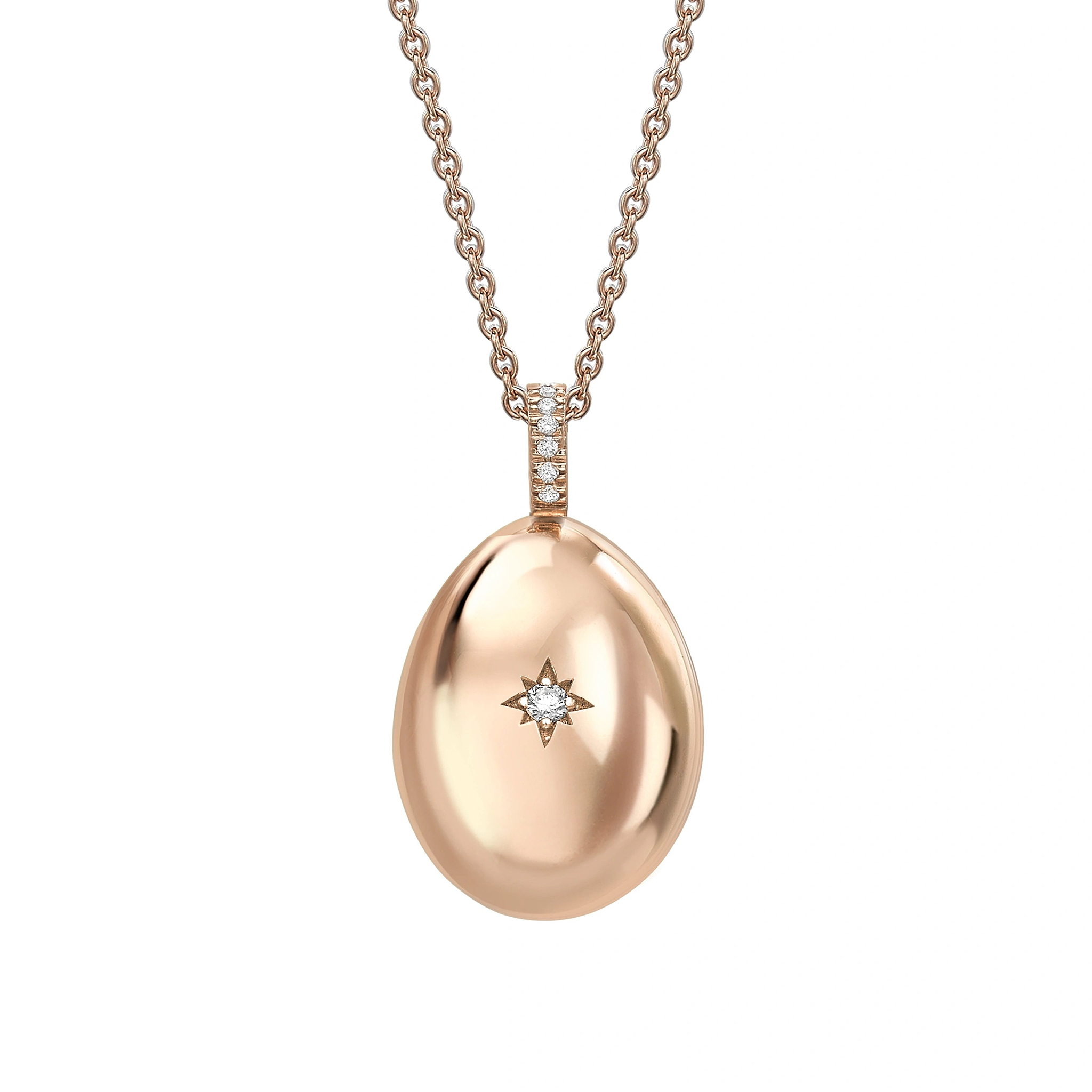 Rose Gold I Love You Egg Pendant | Fabergé