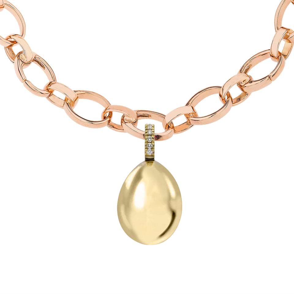 Fabergé essence yellow gold egg charm