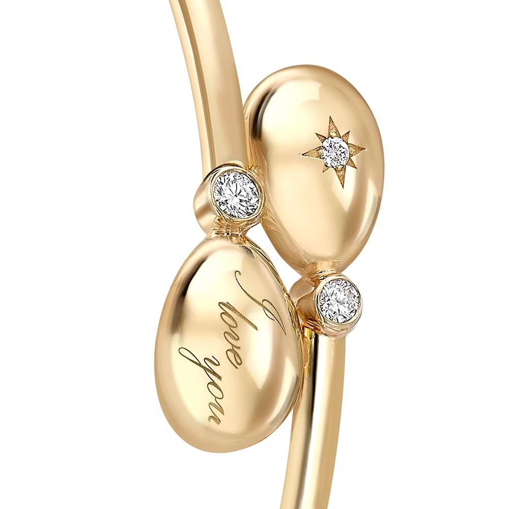 Yellow Gold I Love You Crossover Bracelet | Fabergé