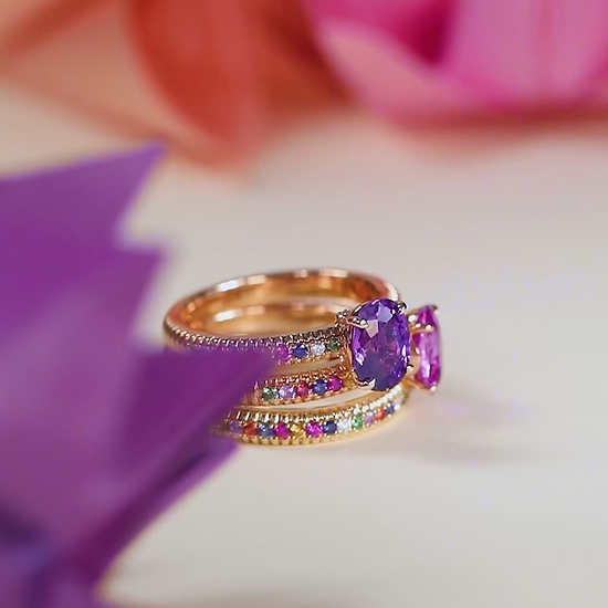 Pink Sapphire and Purple Sapphire Video