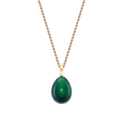 Fabergé pendant on a white background